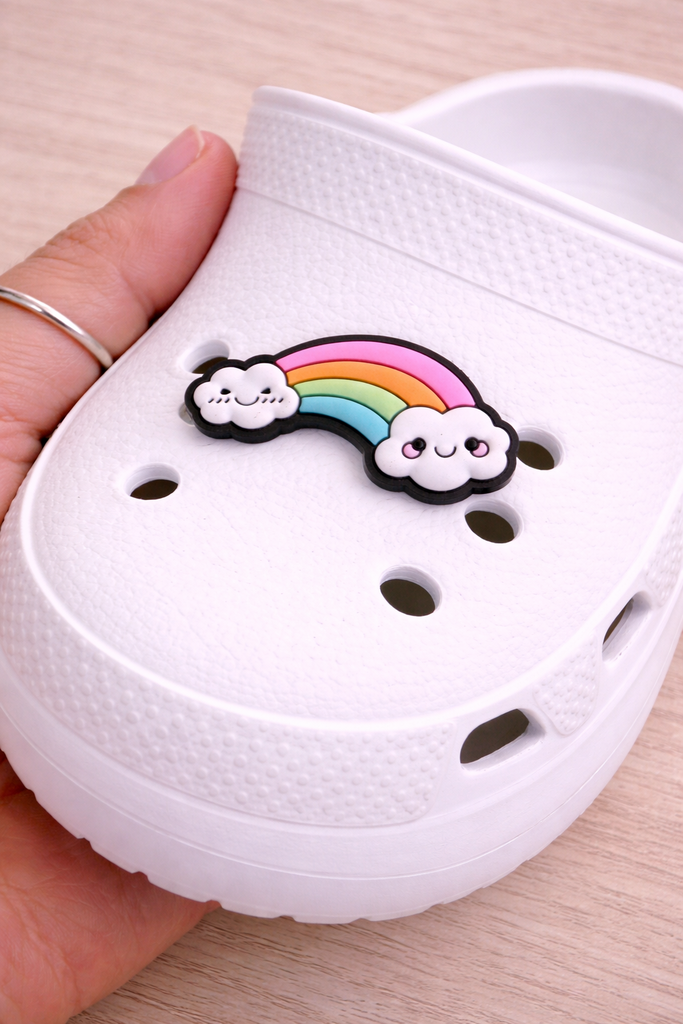 Clog Charm: Rainbow Clouds