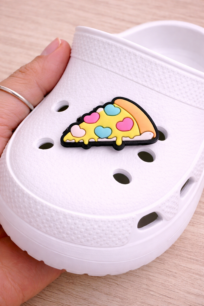 Clog Charm: Heart Pizza